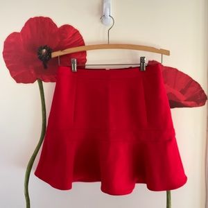Express Bright Red Mini Skirt